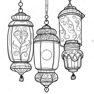 Яркие Фонари Ночью - Раскраска 37514-29656