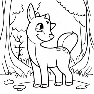 オープンシーズン森の友達ぬりえページ 38144-30197