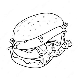 Lezzetli Sandviç Boyama Sayfası 39614-31323