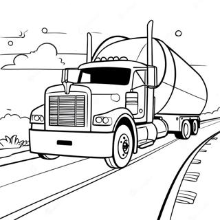 Pagina Da Colorare Grande Camion Cisterna In Autostrada 40374-31925