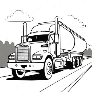 Pagina Da Colorare Grande Camion Cisterna In Autostrada 40374-31928