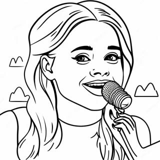 Sabrina Carpenter Singing Coloring Page 40534-32100