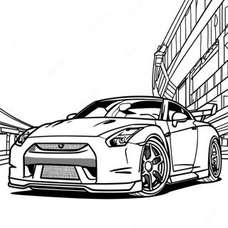 Gtr R35 Sportsbil Fargeleggingsark 41053-32433