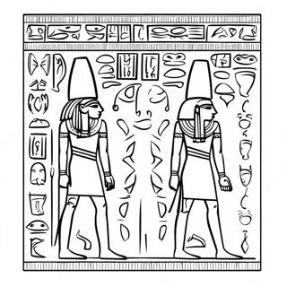 Antik Mısır Hiyeroglifleri Boyama Sayfası 4271-3428