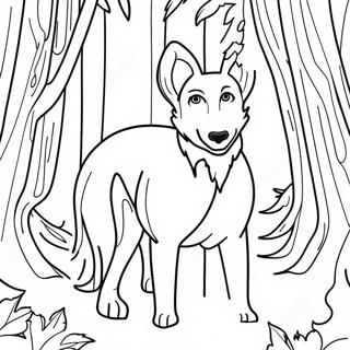 Pagina De Colorat Roxanne Wolf În Pădure Înfricoșătoare 43804-34664