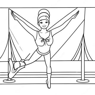 Barbie Gymnastics Coloring Page 44693-35355