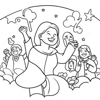 Радостное Празднование Субботы - Раскраска 44714-35338