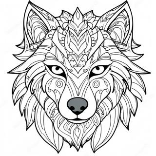 Página Para Colorir Rosto De Lobo 45593-36040