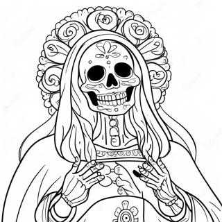 Santa Muerte Ausmalbild 45733-36144