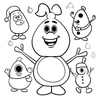 Pixar Kerstpersonages Kleurplaat 46483-36743