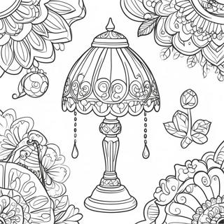 Página Para Colorir Da Lâmpada Decorativa Vintage 46704-36923