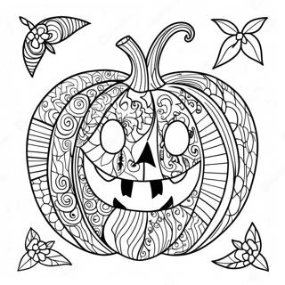 Pagina De Colorat Dovleac Zentangle De Halloween 47673-37698