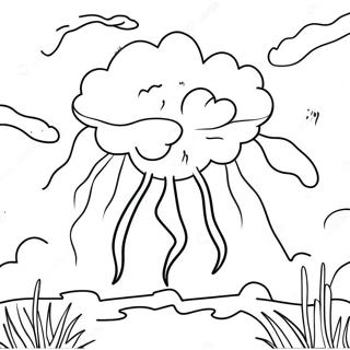 Thunderstorm With Lightning Coloring Page 47954-37924