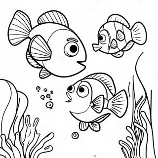 Nemo Og Dory Underwater Adventure Farvelægningsside 4821-3842