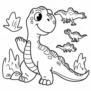 Dino Dana Med Fargerike Dinosaurer Fargeleggingsark 48264-38155