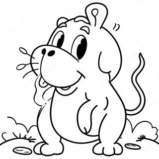 Página Para Colorear De Animal Tonto Que Se Tira Pedos 48414-38277