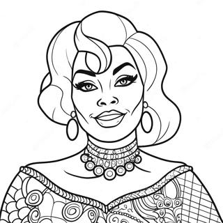 Drag Queen Ausmalbild 48643-38456
