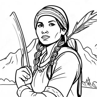 หน้าระบายสีซากาจาเวียผู้กล้าหาญนำทางลูอิสและคลาร์ก 48764-38568