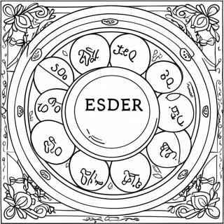 Pagina De Colorat Farfurie De Seder Pentru Prima Paște 49123-38860