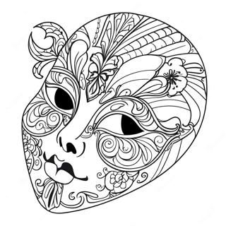 Раскраска Элегантной Маски Призрака Оперы 49274-38979