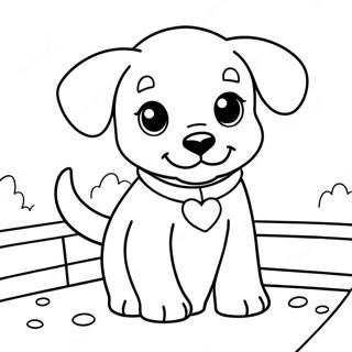 Página Para Colorear De Perrito Lind@ En El Refugio De Animales 49344-39026