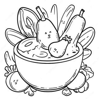 Page À Colorier De Légumes Colorés Dans La Soupe De Pierre 50334-39816