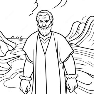 صفحة تلوين موسى وهو يفصل البحر الأحمر 50734-40128