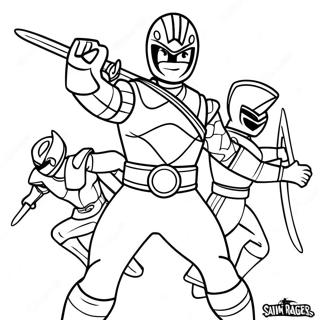 Página Para Colorear De Power Rangers Samurai 50803-40170