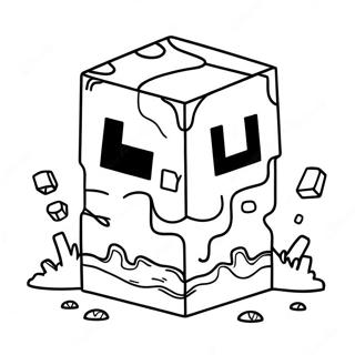 Minecraft Schleim Ausmalbild 51223-40506