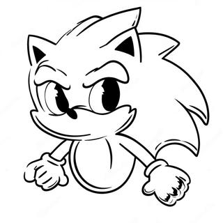 Korkutucu Gözlü Sonic The Hedgehog Boyama Sayfası 51304-40570