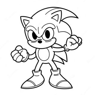 Korkutucu Gözlü Sonic The Hedgehog Boyama Sayfası 51304-40572