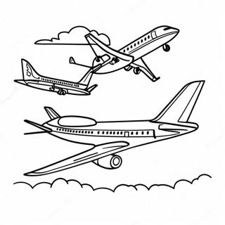 United Airlines Flugzeug Im Flug Ausmalbild 51314-40585