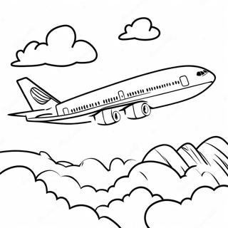 United Airlines Flugzeug Im Flug Ausmalbild 51314-40587