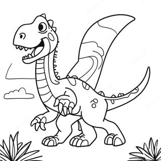 Colorful Hybrid Dinosaur Battle Coloring Page 51874-41043