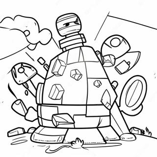 壮大なベッドウォーズの衝突のぬりえページ 51934-41088