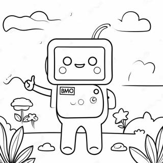 Page À Colorier De Bmo Heureux Avec Des Amis 52244-41320