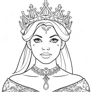 Mørk Skønhed Gotisk Prinsesse Farvelægningsside 52693-41682