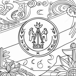Vibrant Haiti Flag Coloring Page 53174-42073