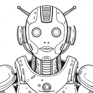 Раскраска Футуристического Робота 53244-42134