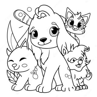 चमकीले नियोन जानवरों का रंग भरने वाला पृष्ठ 53644-42439