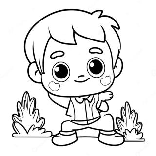 Pagina De Colorat Cu Personaje Amuzante Băiat Lol 53834-42591