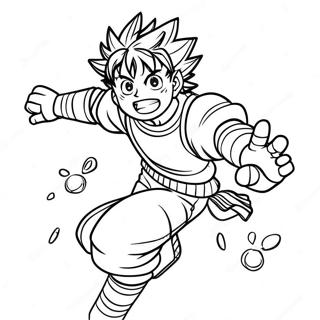 Izuku Midoriya In Actie Kleurplaat 53874-42653