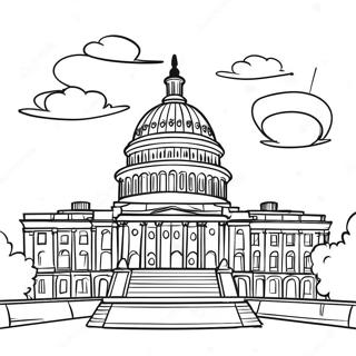 Colorful Washington Dc Monuments Coloring Page 54484-43094