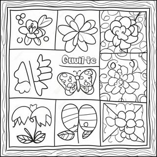 Patchwork Kindergarten-Decke Ausmalbild 54844-43400