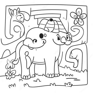 Sjov Dyrelabyrint Farvelægningsside 54864-43396