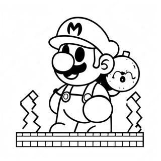 8 Bit Mario Coloring Page 5490-4360