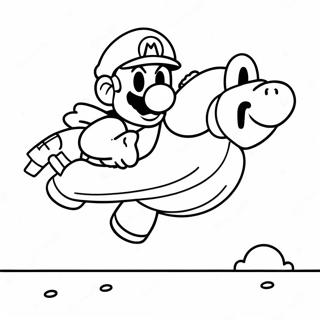 8 Bit Mario Jumping Over Goomba Coloring Page 5491-4368