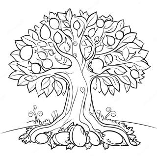 Thankful Tree Coloring Page 55474-43887