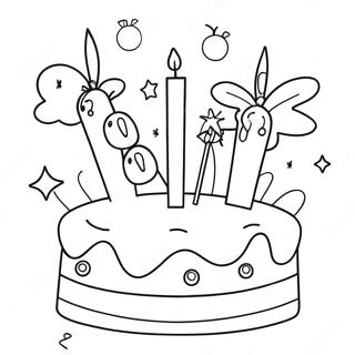 Färgglad Födelsedagskort Färgläggningssida 55544-43945