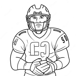 Washington Commanders Pelaaja Toiminnassa Värityskuva 55764-58909